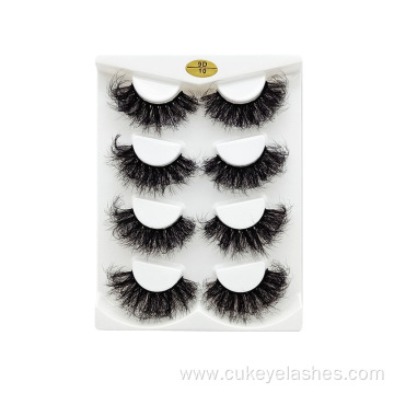 4 pairs wispy eyelashes 8d thick fluffy lashes